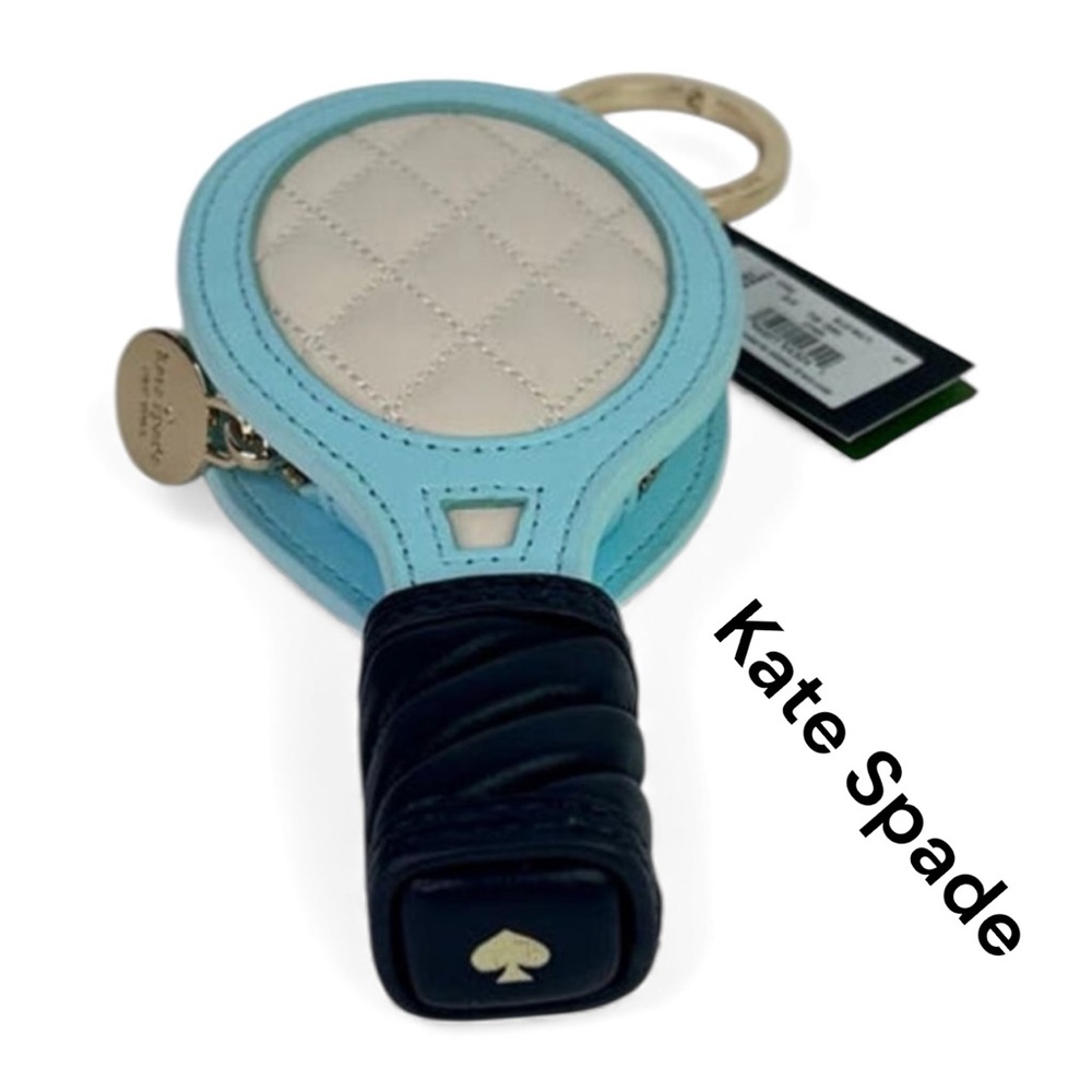Kate played grand slam small 3D tennis racket, coin, purse, bag charm keychain